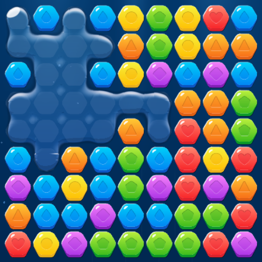 A Flood puzzle board mid-game